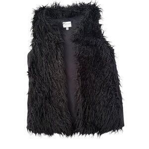 I Love H81 (The American Brand) Black Faux Fur Vest M